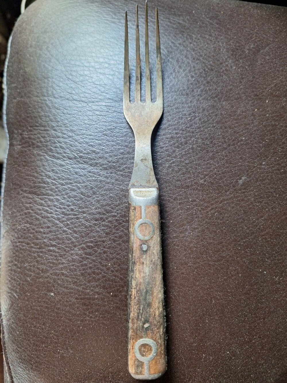 #ANTIQUE 160-yr old American Civil War-era fork. Original/historical Rare 4 tine